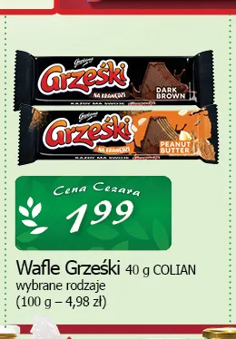 Wafle Grześki promocja w CEZAR Delikatesy