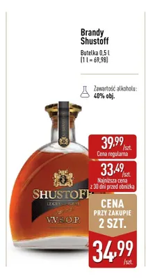 Brandy Shustoff V.S.O.P. promocja w Aldi