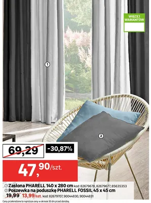 Poszewka na poduszkę Pharell Fossil 45 x 45 cm promocja w Leroy Merlin