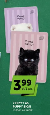 Zeszyt A5 Puppy Sign w linie 32 kartki promocja w ABC