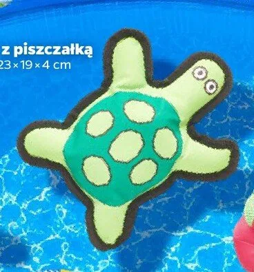 Pływająca zabawka dla psa Żółw z piszczałką promocja w Netto