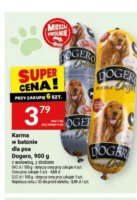 Karma w batonie dla psa Dogero z wołowiną promocja w Twój Market