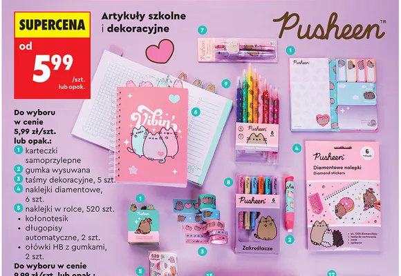 Kołonotesik Pusheen promocja w Biedronka