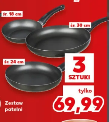 Zestaw patelni 3-pak promocja w Kaufland