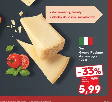 Ser Grana Padano dojrzewający promocja w Kaufland