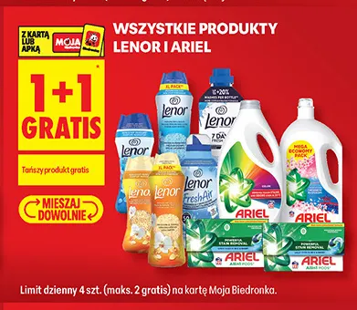 Produkty Lenor i Ariel promocja w Biedronka
