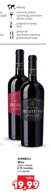 Wino czerwone Vionelli Primitivo di Puglia IGP promocja w Kaufland