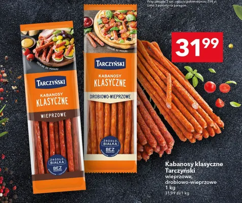Kabanosy klasyczne wieprzowe promocja w LEWIATAN