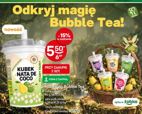 Kubek do Bubble Tea Soti Natural promocja w Żabka