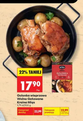 Golonka wieprzowa Wolno Gotowane Kraina Mięs promocja w Biedronka