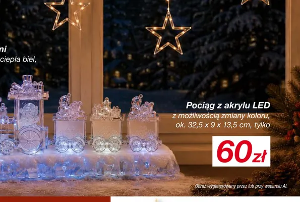 Pociąg z akrylu LED promocja w KiK