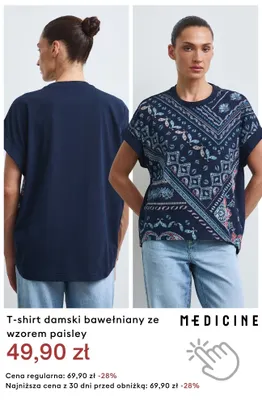 T-shirt damski bawełniany ze wzorem paisley Medicine promocja w Medicine