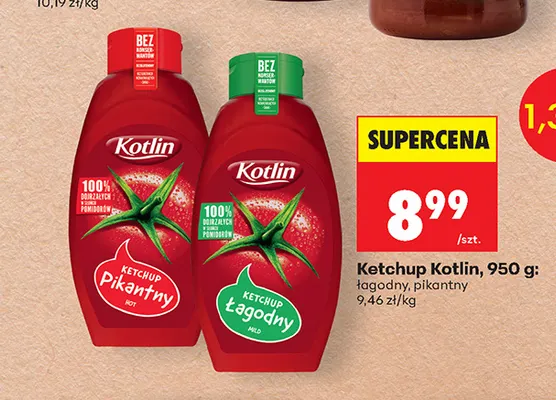 Ketchup łagodny Kotlin promocja w Biedronka