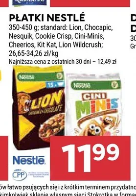 Płatki Cini-Minis Nestlé promocja w Stokrotka