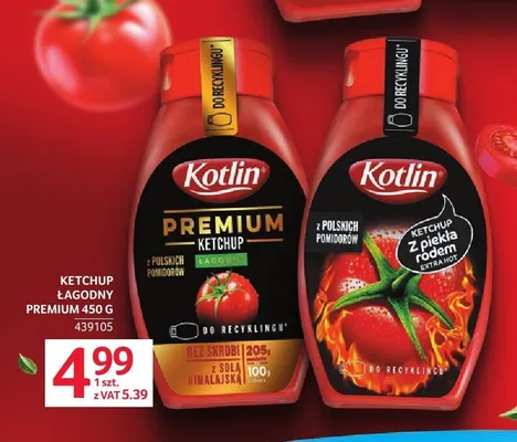 Ketchup łagodny Premium Kotlin promocja w Selgros