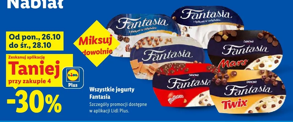 Jogurt Fantasia Twix promocja w Lidl
