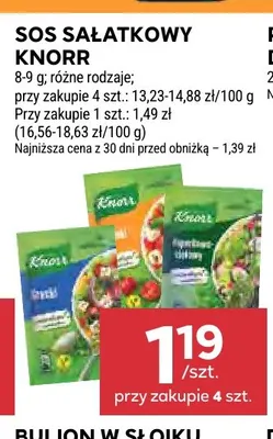 Sos sałatkowy Knorr promocja w Stokrotka