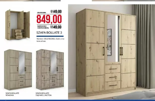 Szafa Bollate 3 promocja w Abra Meble
