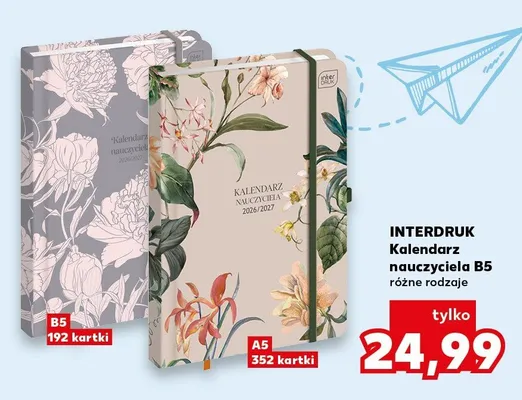 Kalendarz nauczyciela A5 Interdruk 352 kartki promocja w Kaufland