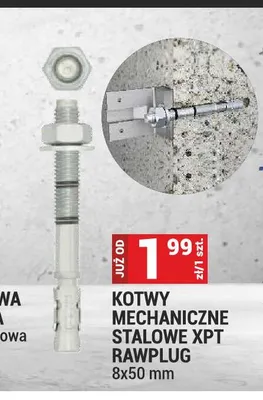 Kotwy mechaniczne stalowe XPT Rawplug 8x50mm promocja w Merkury Market