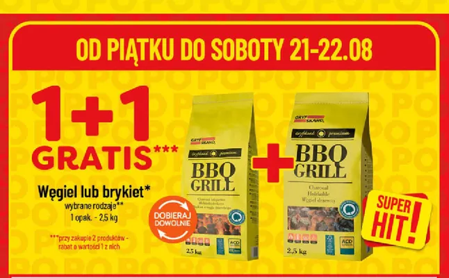 Węgiel drzewny Gryfskand Bbq Grill promocja w POLOmarket