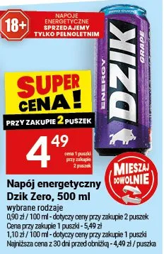 Napój energetyczny dzik zero promocja w Twój Market