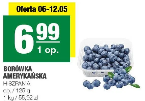 Borówka amerykańska hiszpańska promocja w SPAR