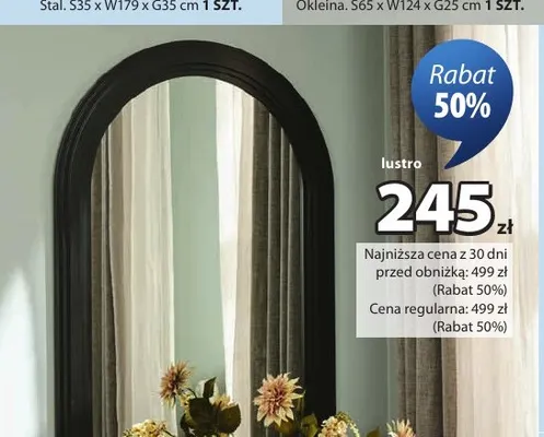 Lustro Aggersund 85x180 cm promocja w Jysk