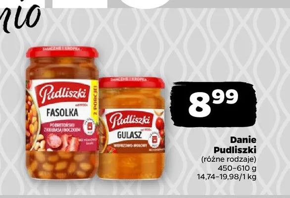 Danie Fasolka po bretońsku z kiełbasą i boczkiem Pudliszki promocja w Netto