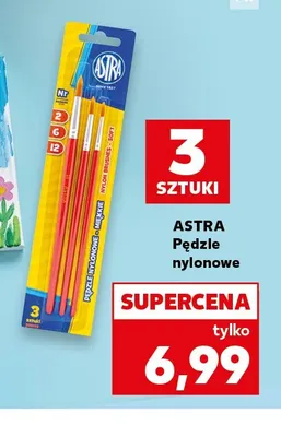 Pędzle nylonowe Astra 3 sztuki promocja w Kaufland