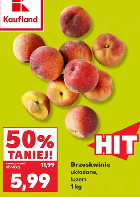 Brzoskwinie układane luzem promocja w Kaufland