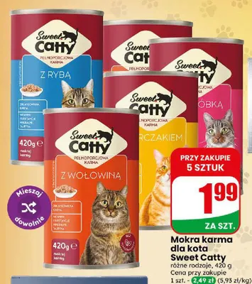 Mokra karma dla kota Sweet Catty promocja w Dino