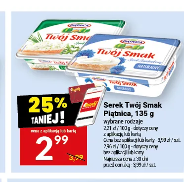 Serek Twój Smak naturalny Piątnica promocja w Twój Market