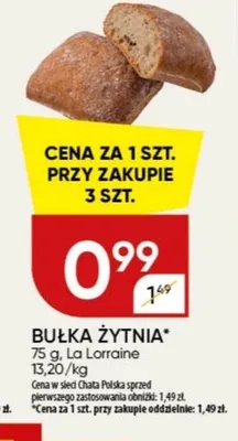 Bułka Żytnia La Lorraine promocja w Chata Polska