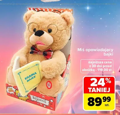 Miś opowiadający bajki Bajkomiś promocja w Carrefour