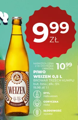 Piwo Weizen Browar Trzech Kumpli promocja w Duży Ben