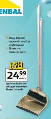 Szufelka i zmiotka z długim trzonkiem promocja w Auchan