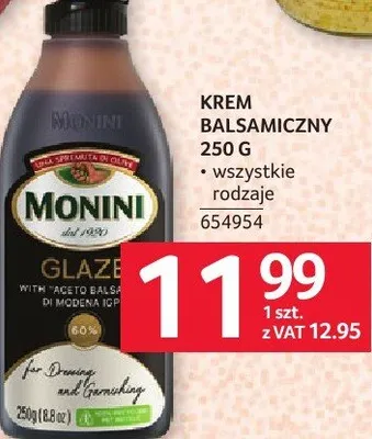 Krem balsamiczny Monini 250 g promocja w Selgros