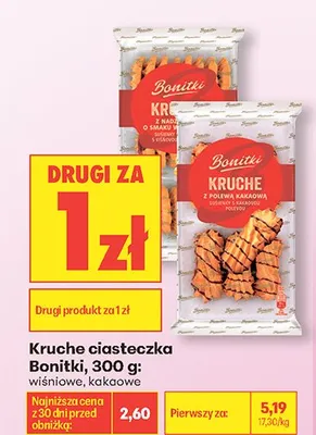 Kruche ciasteczka Bonitki promocja w Biedronka