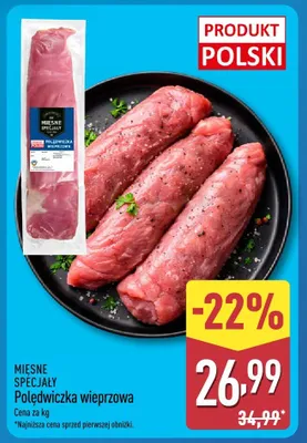 Mięsne specjały Polędwiczka wieprzowa promocja w Aldi