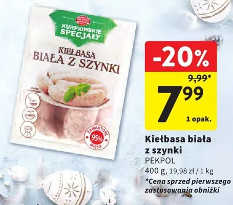 Kiełbasa biała z szynki promocja w Intermarche