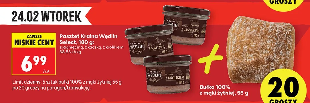 Pasztet z jagnięciną, z kaczką, z królikiem Select promocja w Biedronka