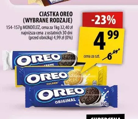 Ciastka Oreo Golden promocja w Arhelan