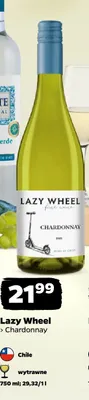 Wino białe Lazy Wheel Chardonnay wytrawne chilijskie promocja w Netto