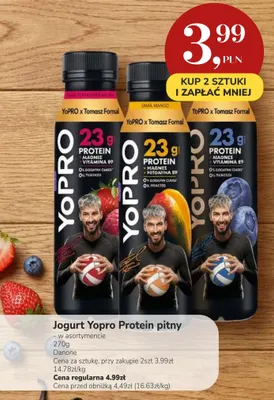 Jogurt Yopro Protein pitny truskawka malina promocja w Market Point