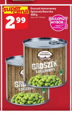 Groszek konserwowy Spiżarnia Dworska promocja w TOPAZ
