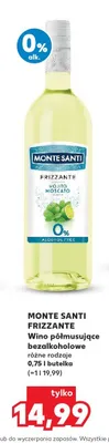 Wino półmusujące bezalkoholowe Monte Santi Frizzante Mojito Moscato promocja w Kaufland