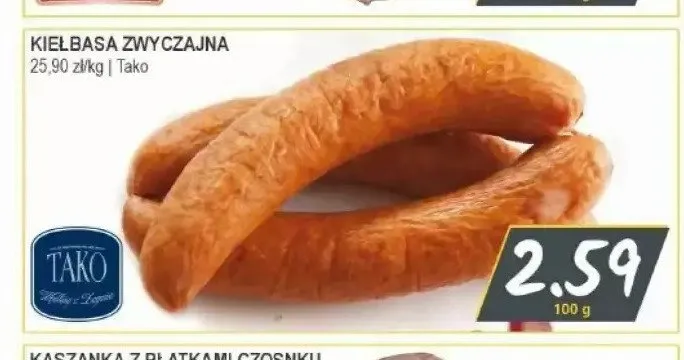 Kiełbasa zwyczajna Tako promocja w Słoneczko