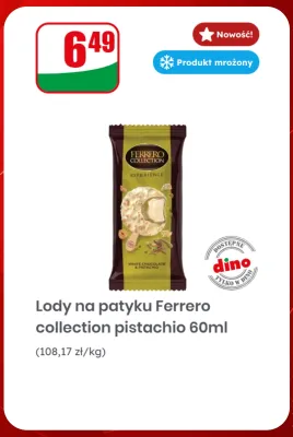 Lody na patyku Ferrero Collection Pistachio promocja w Dino