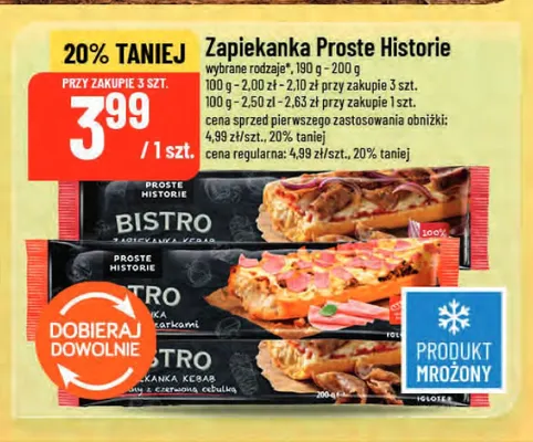 Zapiekanka Bistro z pieczarkami Proste Historie promocja w POLOmarket
